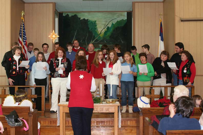 Visiting Church Group brought Christmas Gifts to Children